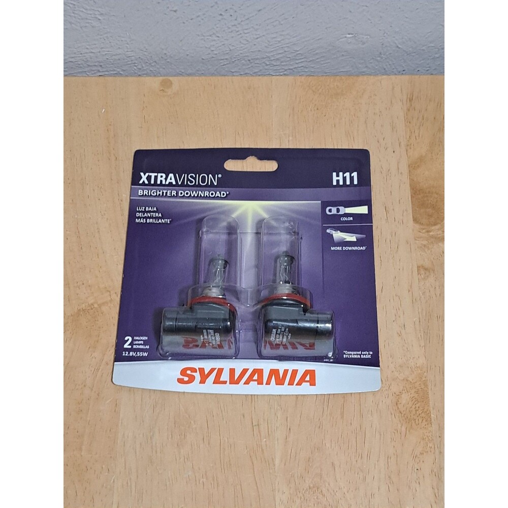 BRAND NEW Sylvania H11 XtraVision Halogen Headlight Bulbs – Pack of 2 White